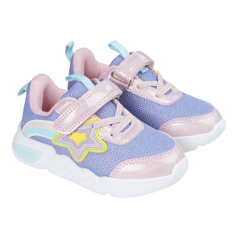 Active Intent Junior Kids' Star Trainers, Purple, hi-res