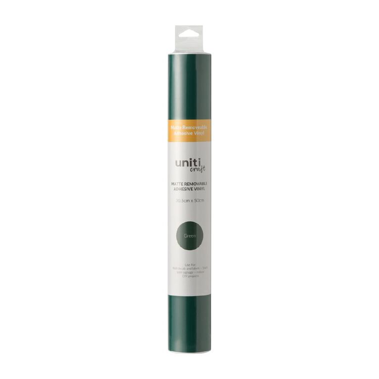 Uniti Craft Matte Removeable Vinyl 30.5Cm X 50Cm Green, , hi-res