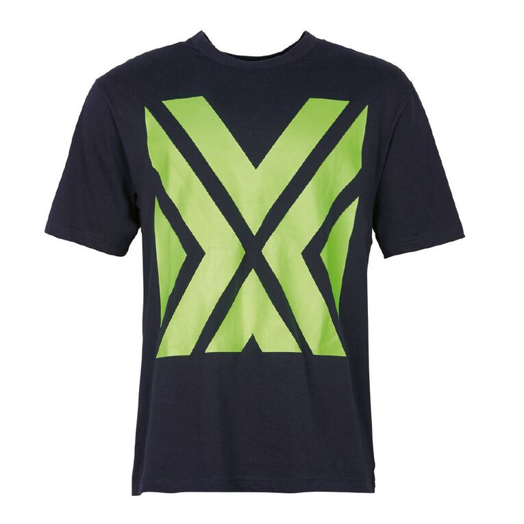 Rivet Fluoro Printed Tee, Navy, hi-res