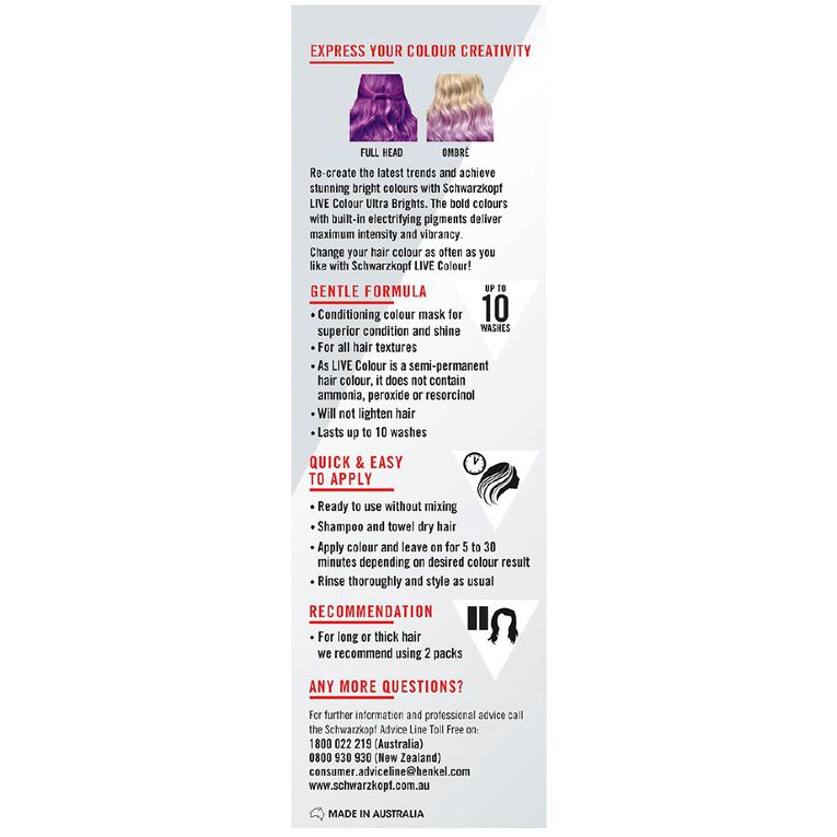 Schwarzkopf UBs LIVE Colour Magnetic Purple 75ml, , hi-res