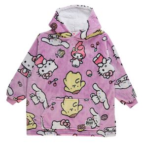 Hello Kitty Pompompurin Girls' Coral Fleece Hoodie