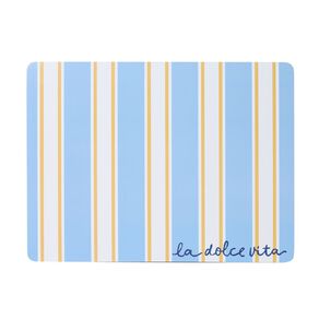 Living & Co La Dolce Summer Stripe Placemate Blue/White 30cm x 40cm