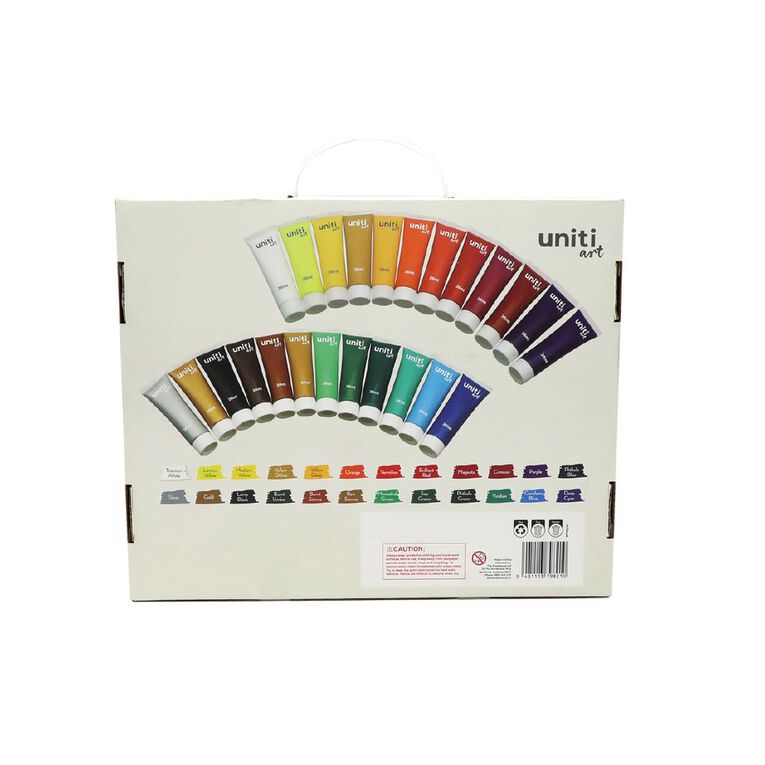 Uniti Acrylic Paints 36ml 24 Pack, , hi-res