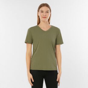 H&H Women's Short Sleeve V-Neck Cotton Tee