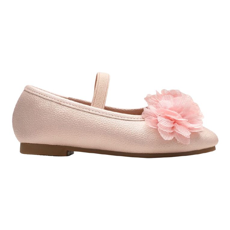 Young Original Junior Kids' Flora Ballet Shoes, Pink, hi-res