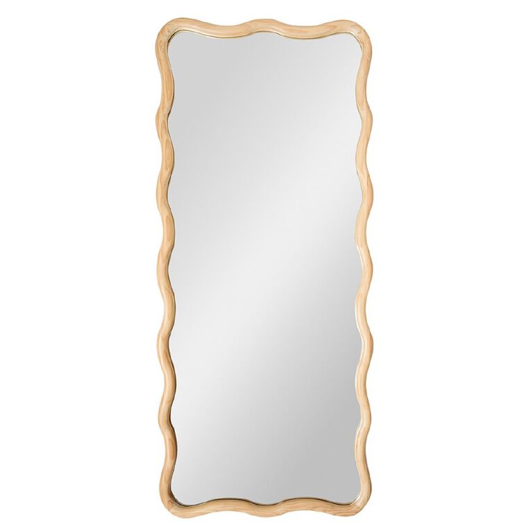 Living & Co Scalloped Full Length Mirror 69 x 160cm Natural, , hi-res