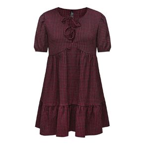 H&H Women's Tie Front Tiered Dress Mini