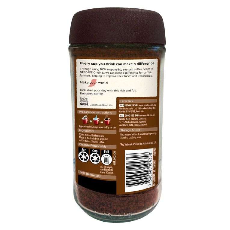 Nescafe Original Coffee 180g, , hi-res