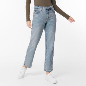 H&H Women's Mid Rise Straight Leg Jean