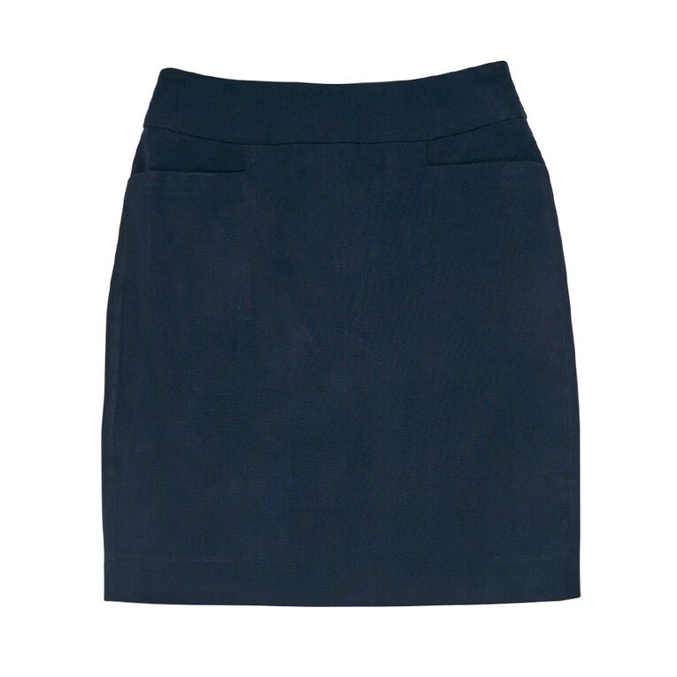 Schooltex Ladies' Classic Knee Length Skirt, Navy, hi-res