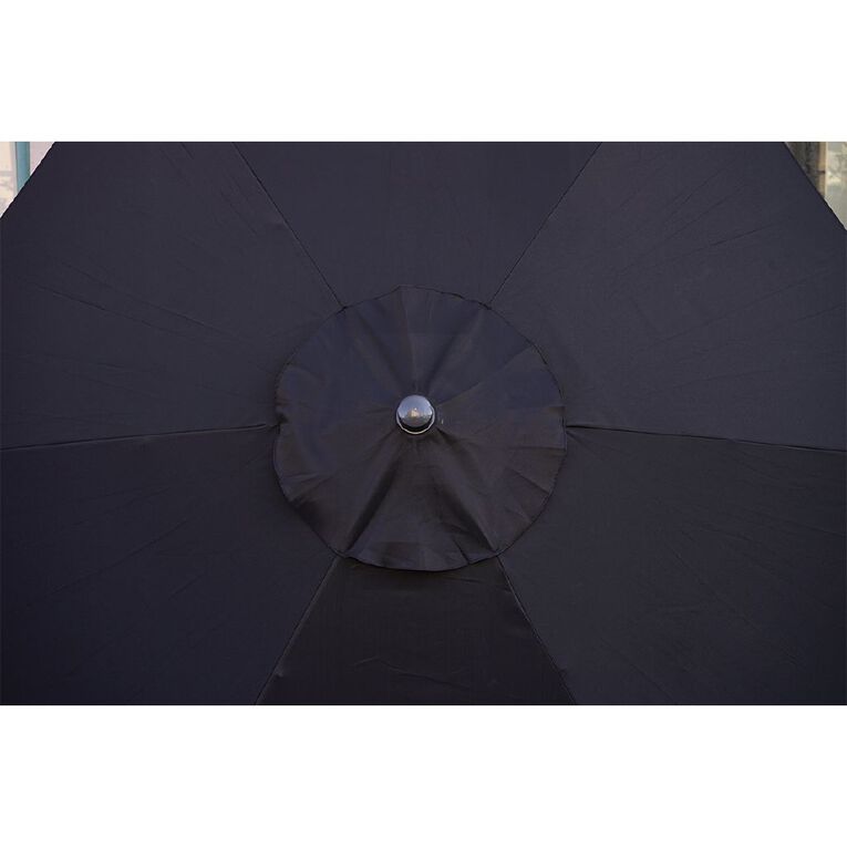 Living & Co Steel Umbrella Black 2.3m, , hi-res