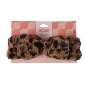 Poppi Beauty Soft Bow Headband Leopard