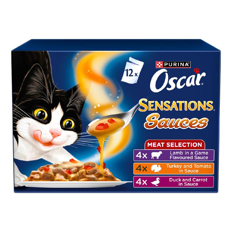 Oscar Sensations Sauces Meat Selection Wet Cat Food 12 x 85g, , hi-res