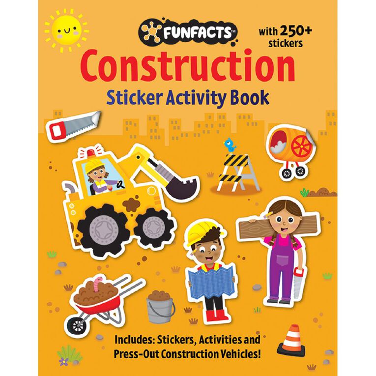FunFacts Sticker Activity Book: Construction, , hi-res