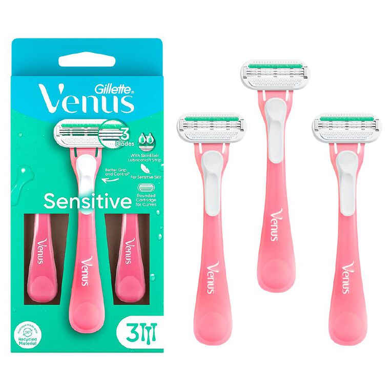 Gillette Venus Sensitive Disposable Razors 3 Pack, , hi-res