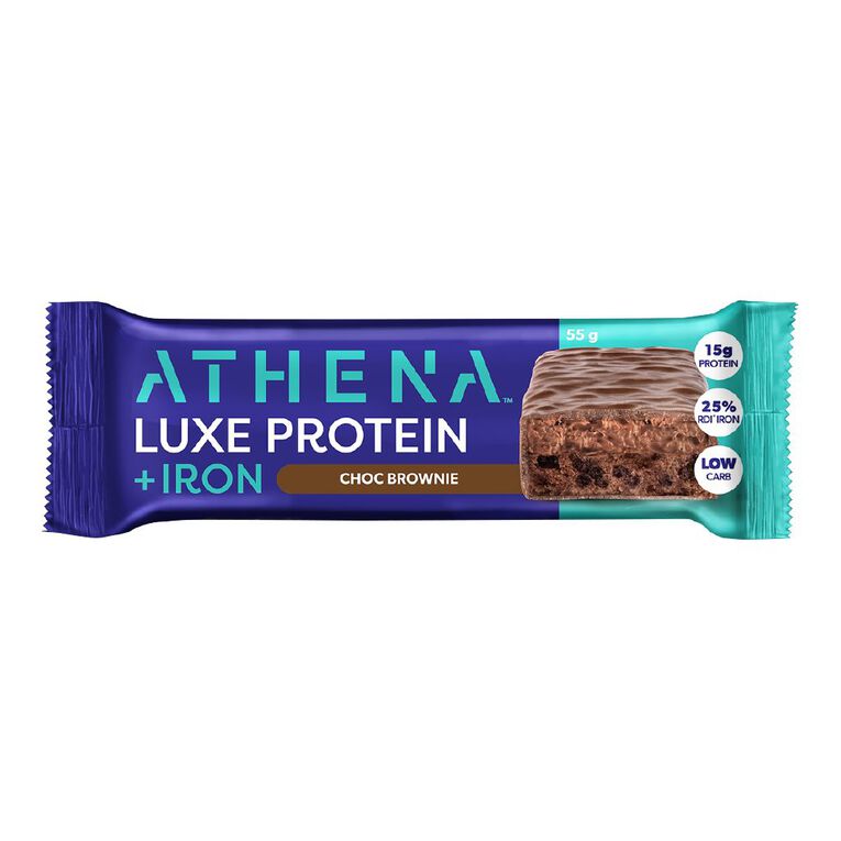 Athena Protein Luxe Iron Choc Brownie 55g, , hi-res