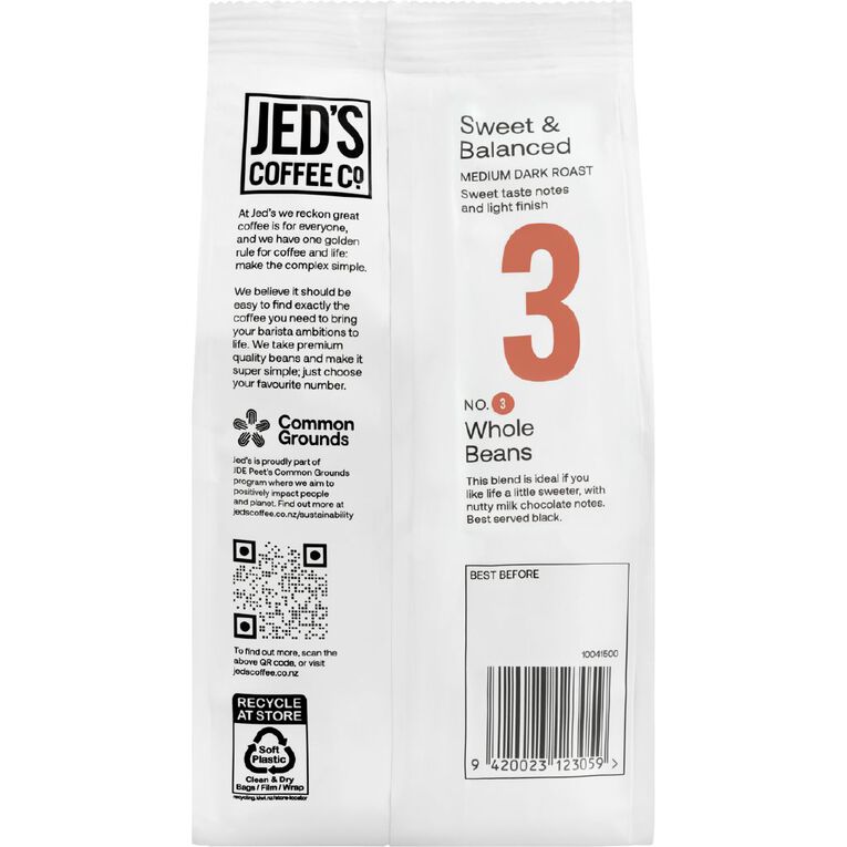 Jed's No.3 Strong Coffee Whole Beans 200g, , hi-res