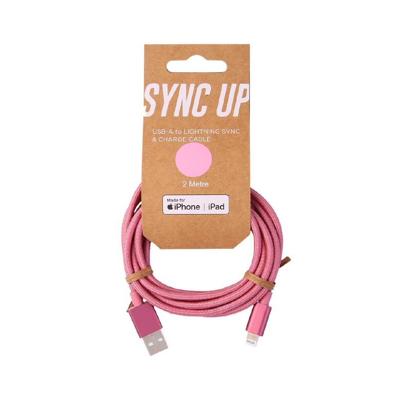 Lifestyles USB A To Lightning Cable 2m, , hi-res
