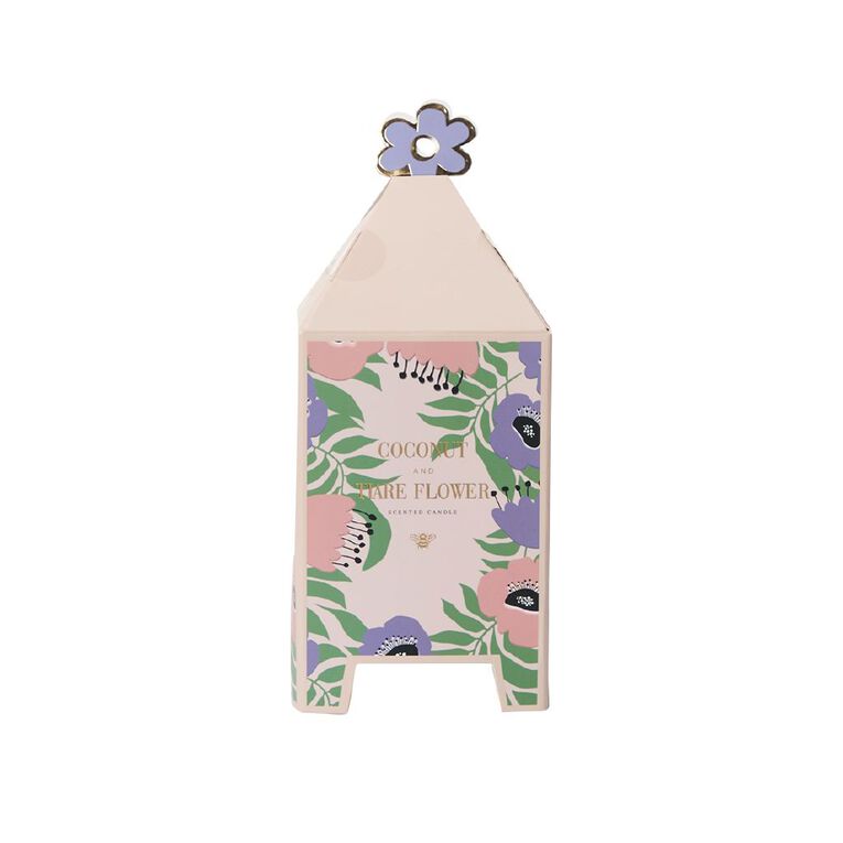 Living & Co Petal Scented Candle Coconut and Tiare Flower 135g, , hi-res
