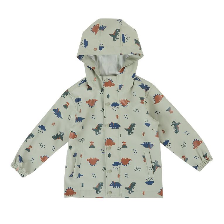 Young Original Waterproof Printed Raincoat, Green Light, hi-res