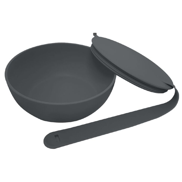 Seymours Versa Salad Bowl Wit Silicon Strap Charcoal, , hi-res
