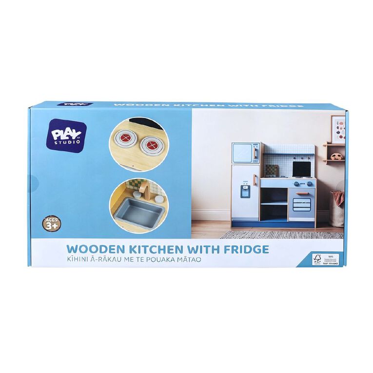 Play Studio Wooden Kitchen With Fridge, , hi-res