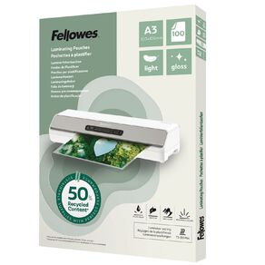 Fellowes Laminating Pouches Light A3 100 Pack