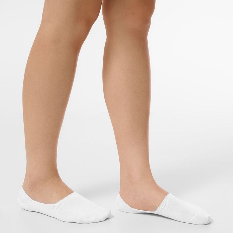 H&H Women's No Show Socks 3 Pack, White, hi-res