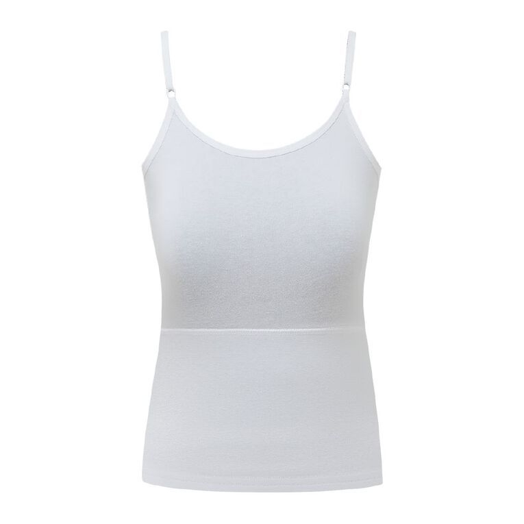 Women's Control Singlet, White, hi-res