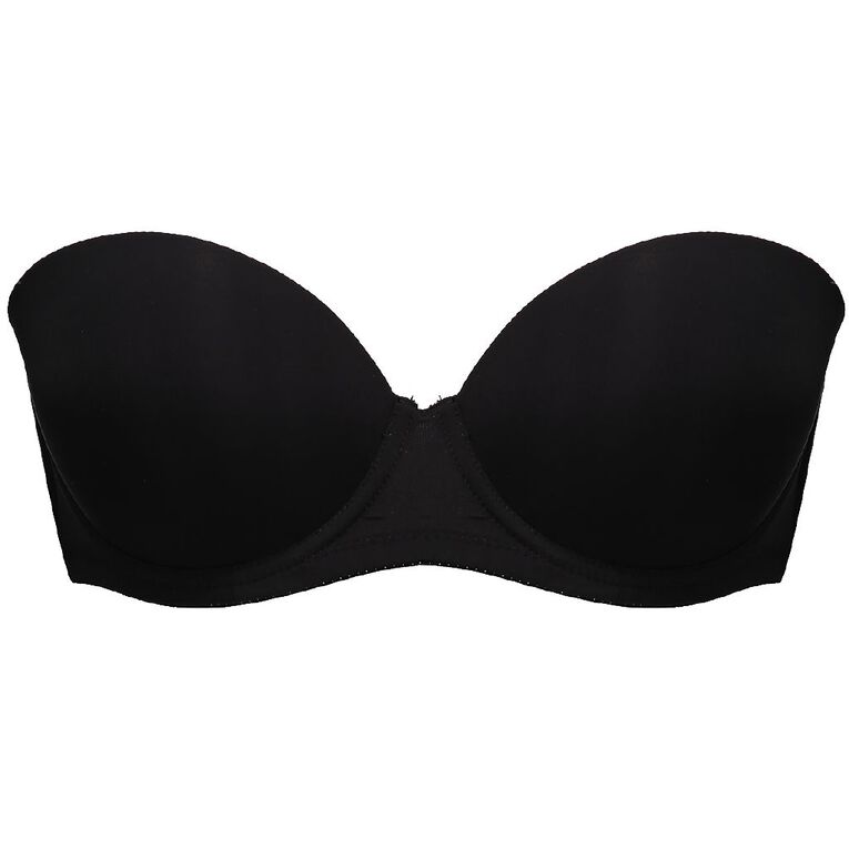 H&H Women's Strapless Bra, Black, hi-res