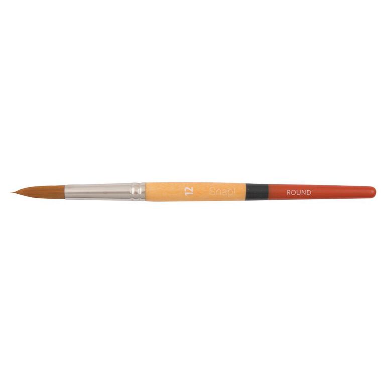 Princeton Snap Brush Short Handle Taklon Round 12 Gold, , hi-res
