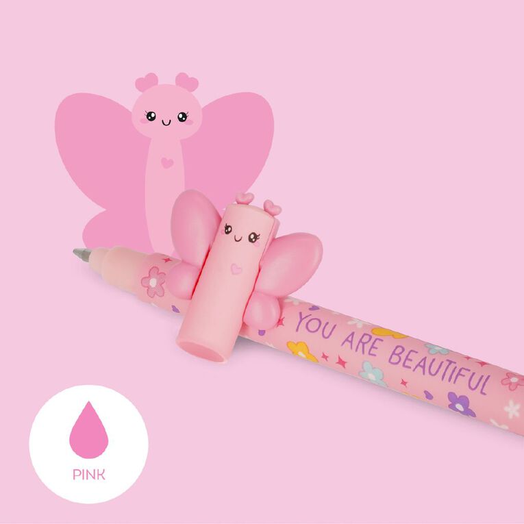 Legami Butterfly Erasable Gel Pen Pink, , hi-res
