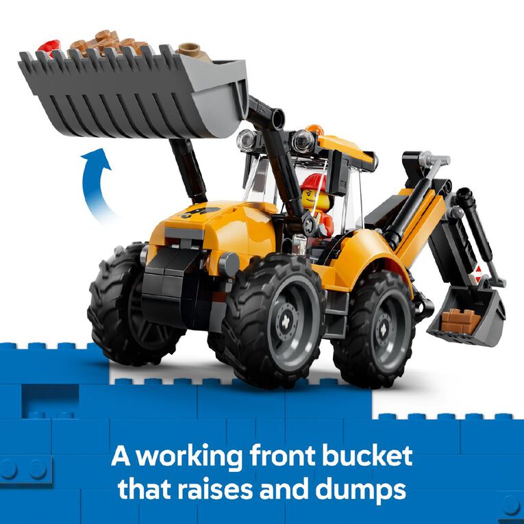 LEGO CITY Yellow Backhoe Loader 60480, , hi-res