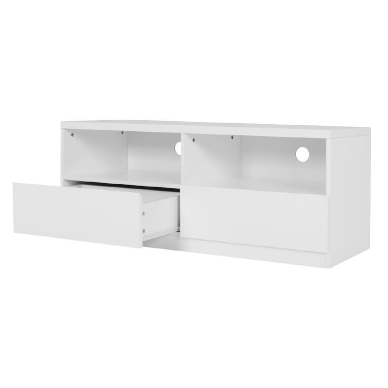 Living & Co Tahoe Entertainment Unit 120cm White White, , hi-res