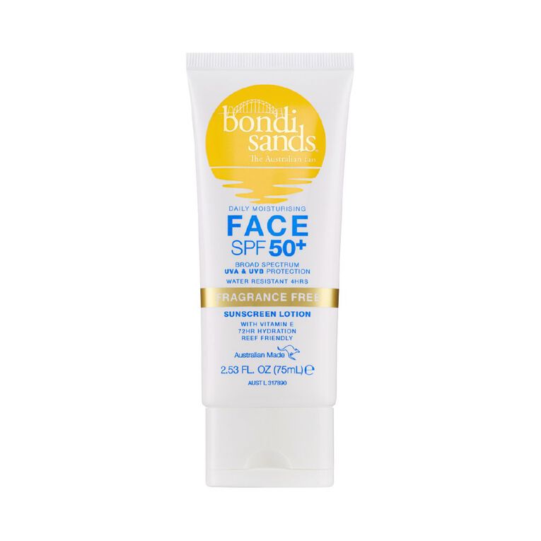 Bondi Sands SPF 50+ Fragrance Free Face Sunscreen Lotion 75ml, , hi-res