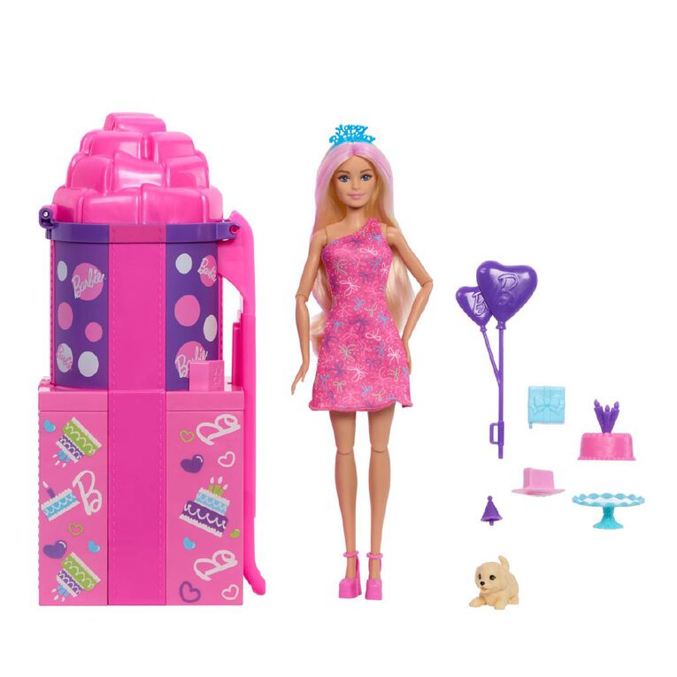 Barbie Party Unboxed Birthday Surprise Reveal, , hi-res