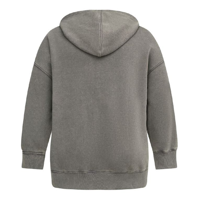 H&H Curve Women's Graphic Hoodie, Grey, hi-res