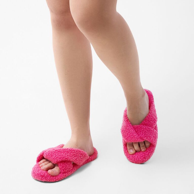 H&H Women's Brooke Slide Slippers, Pink, hi-res