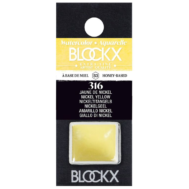 BLOCKX Watercolour Half Pan S3 316 Nickel Yellow, , hi-res