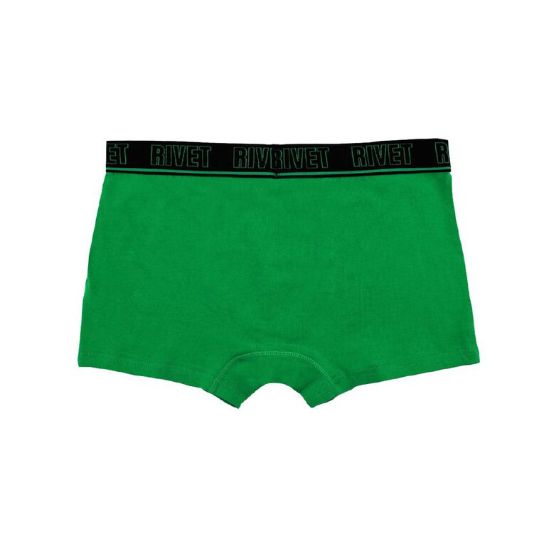 Rivet Men's Trunks 4 Pack, Black/Green, hi-res