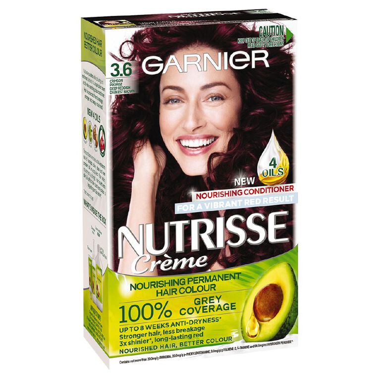 Garnier Nutrisse Permanent Creme Deep Reddish Brown Crimson Promise 3.6, , hi-res