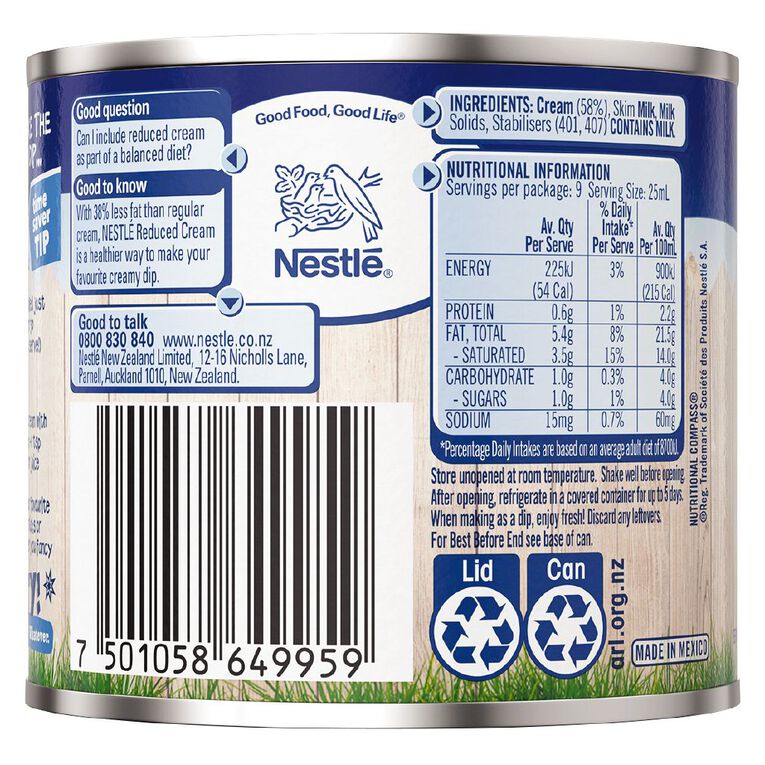 Nestle Reduced Cream Can 230ml, , hi-res
