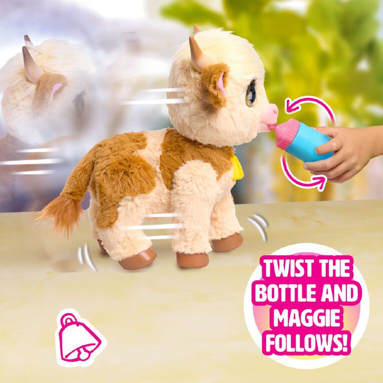 FurReal Maggie the Feed & Follow Cow, , hi-res