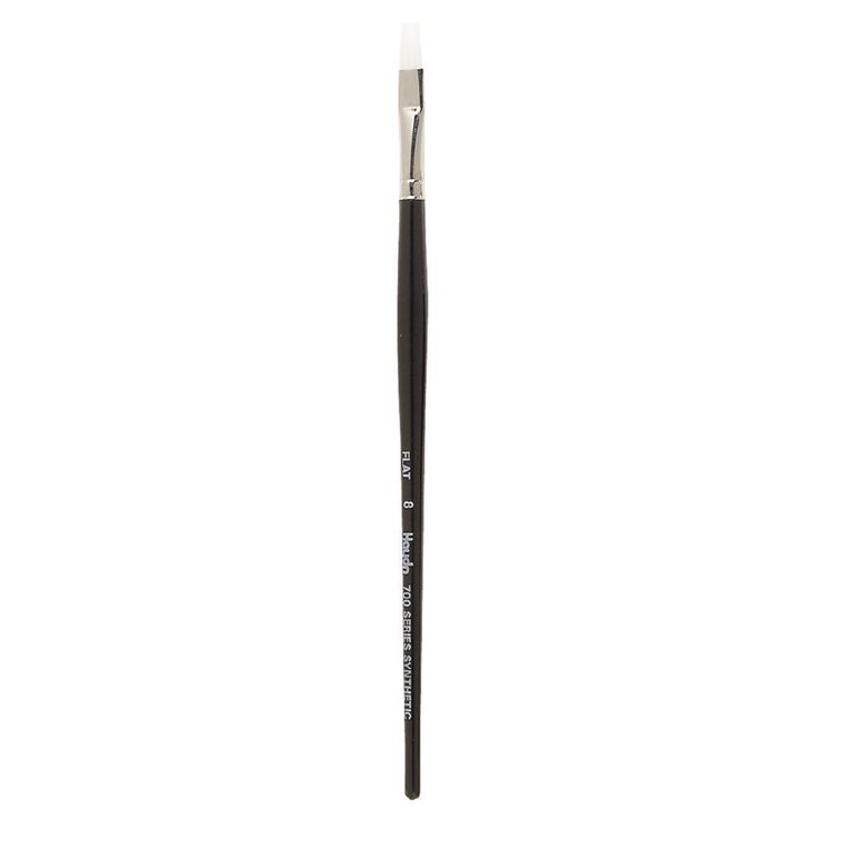 Haydn 8 Taklon Flat Brush White, , hi-res