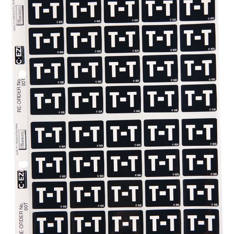 Filecorp Coloured Labels T Black, , hi-res