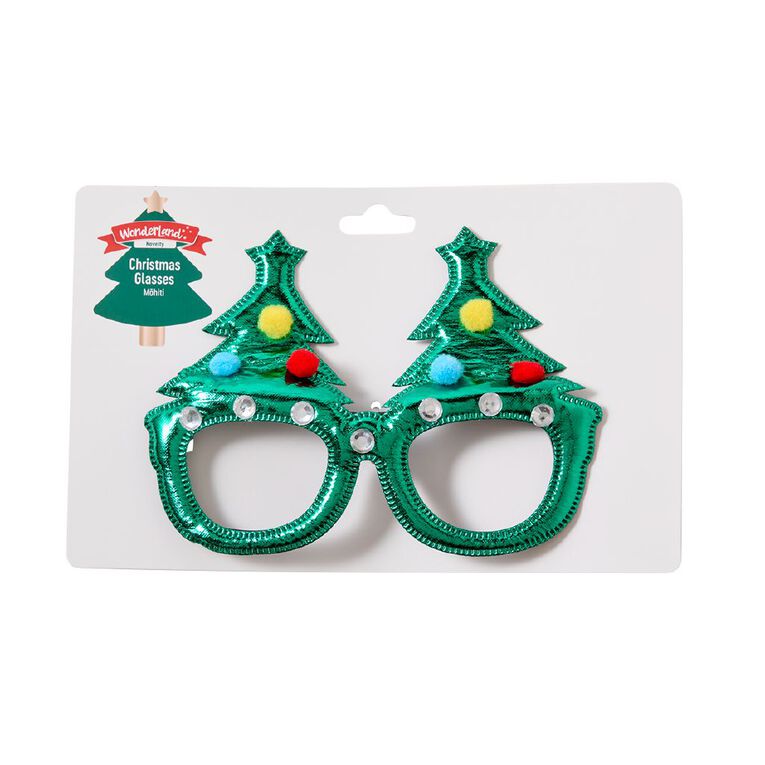 Wonderland Novelty Christmas Glasses Assorted, , hi-res