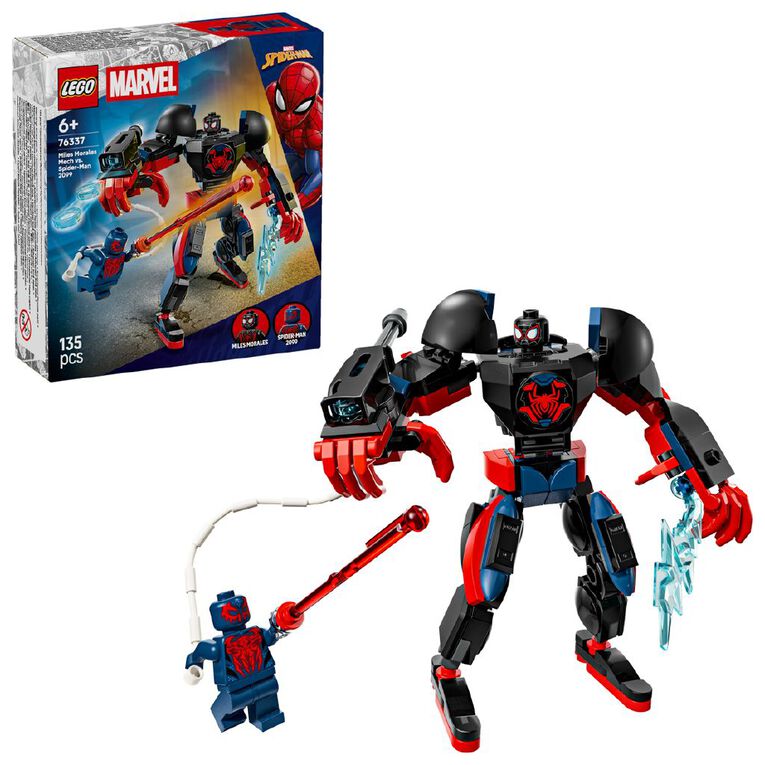 LEGO Marvel Super Heroes Miles Morales Mech vs Spider Man 2099 76337, , hi-res