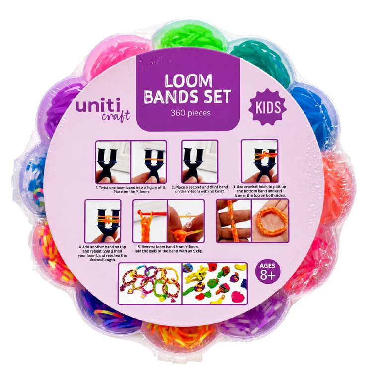 Uniti Loom Bands Set 360 Pieces, , hi-res