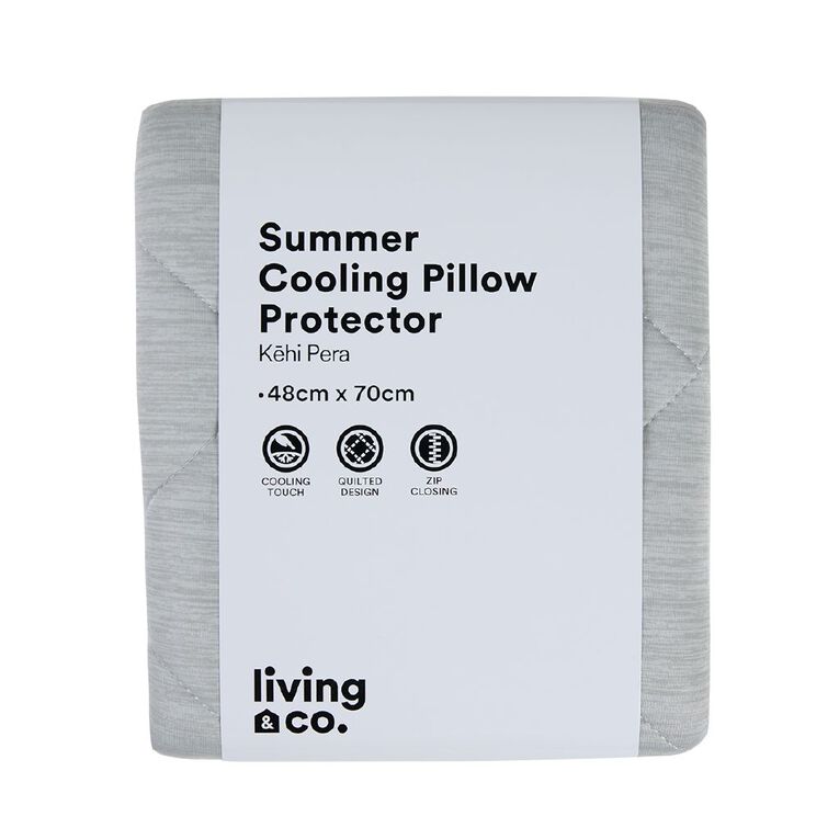 Living & Co Pillow Protector Cooling Cover White One Size, , hi-res