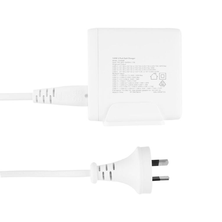 Tech.Inc 140W 3 Port USB C + USB A Gan Fast Charger TI054MB, , hi-res